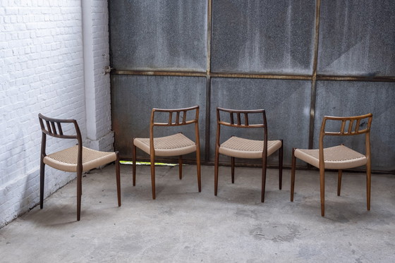 Image 1 of 4x Niels Otto Møller chairs model 79 in rosewood, 1960s Denmark