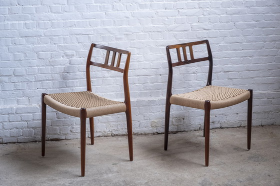 Image 1 of 4x Niels Otto Møller chairs model 79 in rosewood, 1960s Denmark