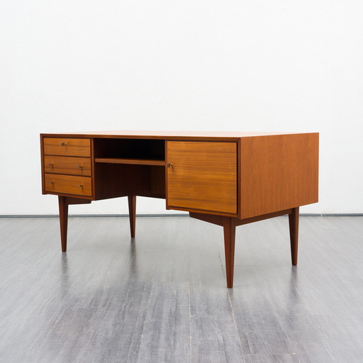 60s teak desk, Scandinavian Design, restored