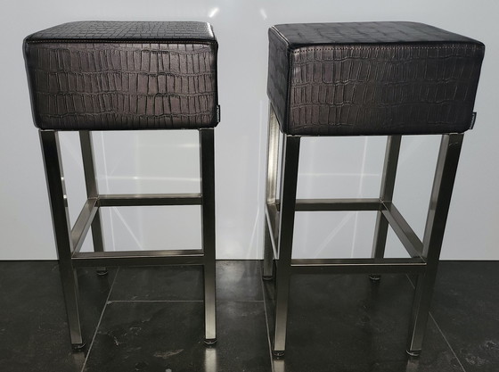 Image 1 of 2x Pedrali bar stools cube 1402