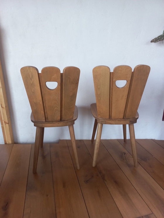 Image 1 of 2x Vintage Brutalist French chairs