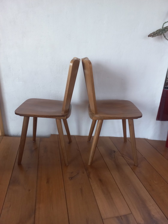 Image 1 of 2x Vintage Brutalist French chairs