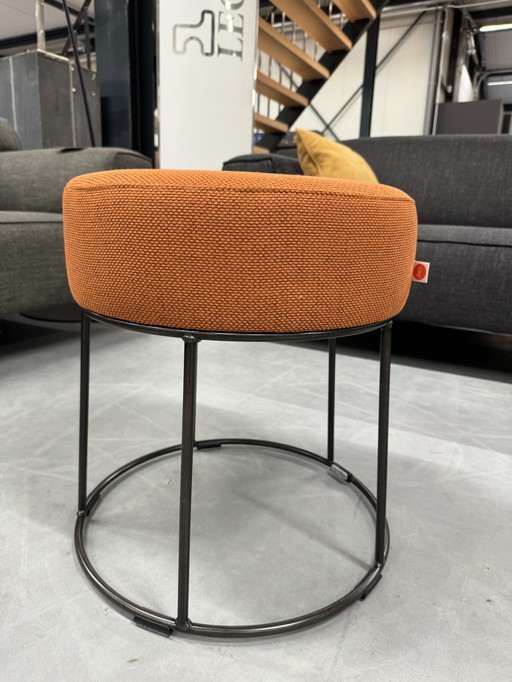 Jess Design Cody Stool orange fabric