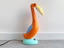 1x vintage penguin / flamingo desk lamp / table lamp from the 80s
