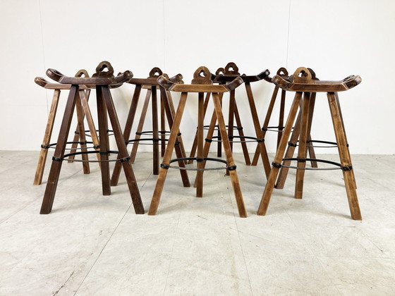 Image 1 of Mid Century tripod bar stools