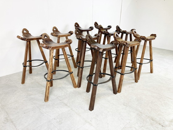 Image 1 of Mid Century tripod bar stools