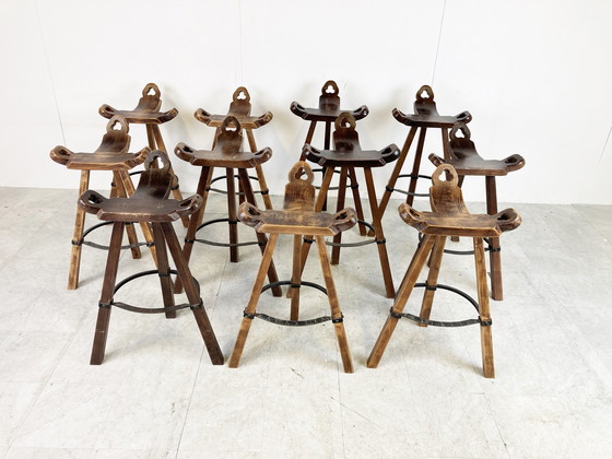 Image 1 of Mid Century tripod bar stools