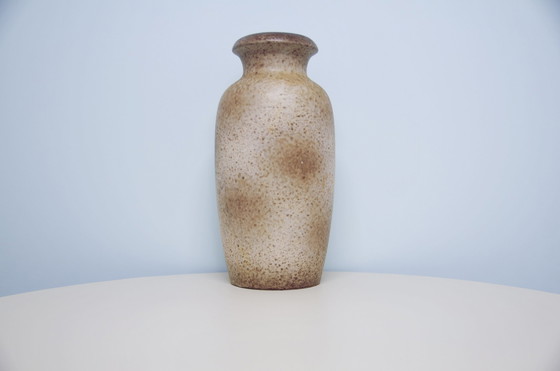 Image 1 of vase brun & blanc Allemagne de l'Ouest Scheurich