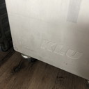2x Vintage flight container aircraft bedside table