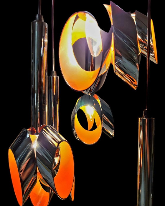 Image 1 of Space Age cascade pendant lamp