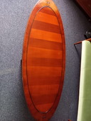 Mesa de centro Art Déco con estantes extensibles