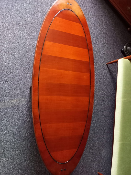 Table basse Art Déco avec étagères extensibles