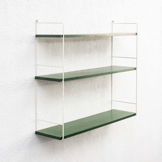 Image 1 of 1960s string shelf, green