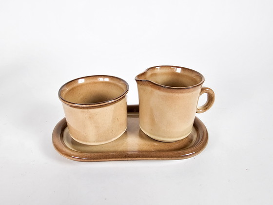 Image 1 of Potterie De Driehoek Huizen - Fokke Hamming - model Blaricum - 52-piece tableware - 1970's