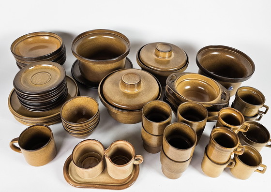 Image 1 of Potterie De Driehoek Huizen - Fokke Hamming - model Blaricum - 52-piece tableware - 1970's