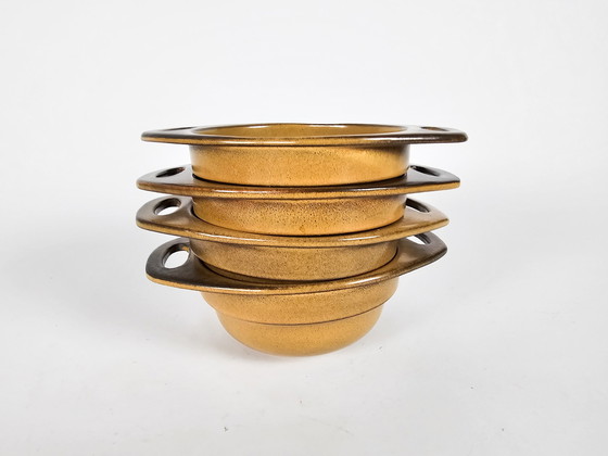 Image 1 of Potterie De Driehoek Huizen - Fokke Hamming - model Blaricum - 52-piece tableware - 1970's