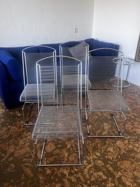 Image 1 of 4x Sedia vintage in filo cromato