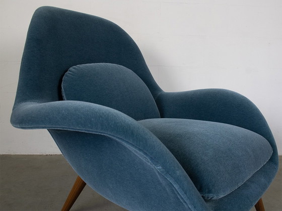 Image 1 of Fredericia Loungechair Swoon avec Ottoman