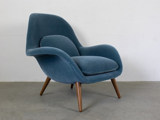 Image 1 of Fredericia Loungechair Swoon avec Ottoman