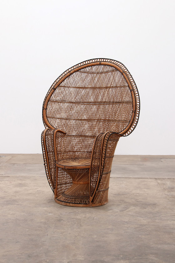 Image 1 of French King Sized Emmanuelle Peacock Chair, 1960s