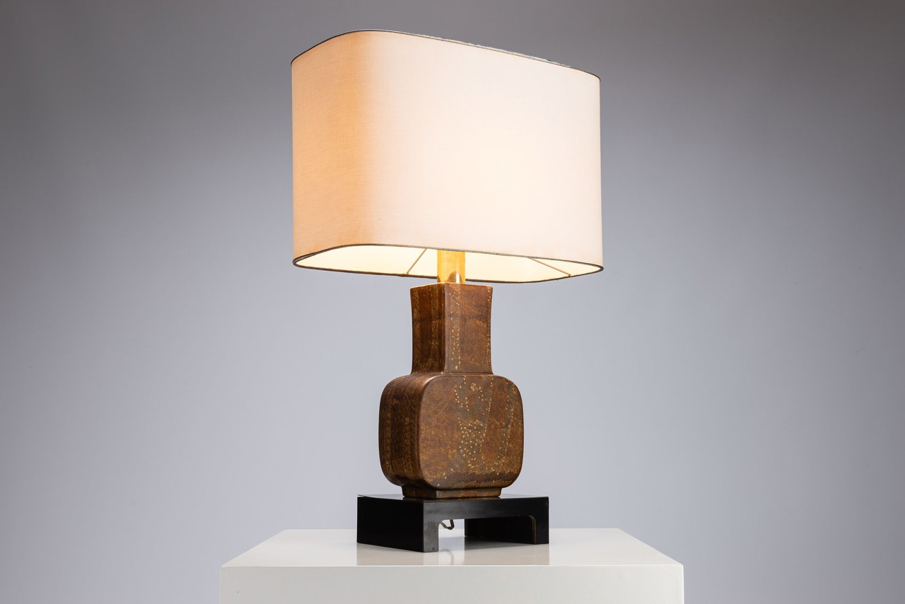 Lampada da tavolo vintage in ceramica degli anni '70