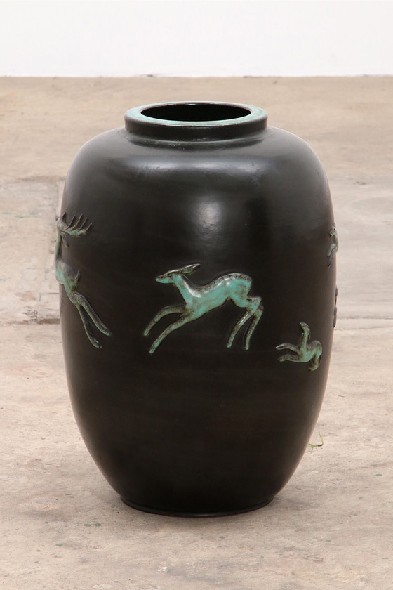 Image 1 of Large Vintage Vase design by Ugo Zaccagnini, 1950 Italy