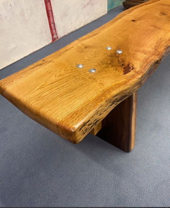 Image 1 of 2x natural Wood bench handmade from oak.