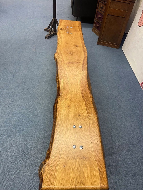 Image 1 of 2x natural Wood bench handmade from oak.