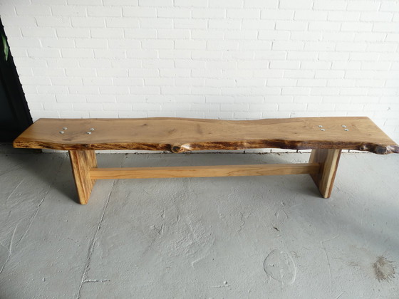 Image 1 of 2x natural Wood bench handmade from oak.