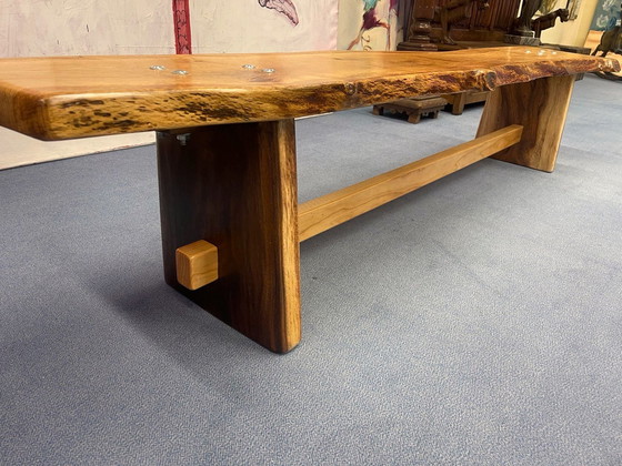 Image 1 of 2x natural Wood bench handmade from oak.