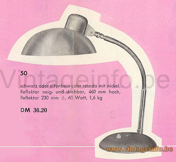 Image 1 of Sis Licht Karl Lang Bauhaus desk lamp