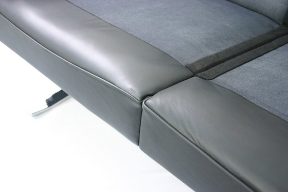 Image 1 of Rudolf Horn for Röhl Potsdam, Executive Leather Lounge Sofa, chrome base, 1960s