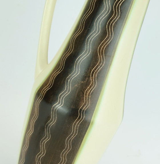 Image 1 of ceramic vase jug vase model no. 232 wave pattern 1950s