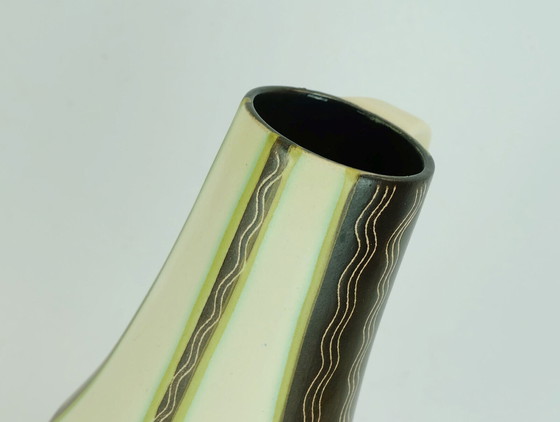 Image 1 of ceramic vase jug vase model no. 232 wave pattern 1950s