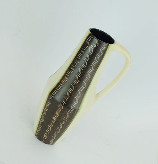 ceramic vase jug vase model no. 232 wave pattern 1950s