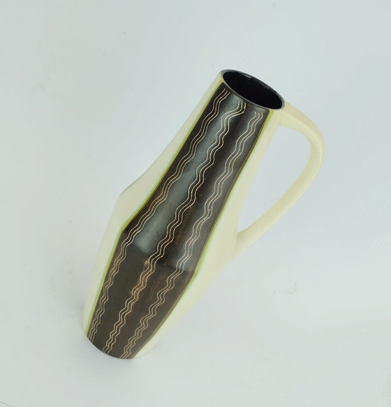 Image 1 of ceramic vase jug vase model no. 232 wave pattern 1950s