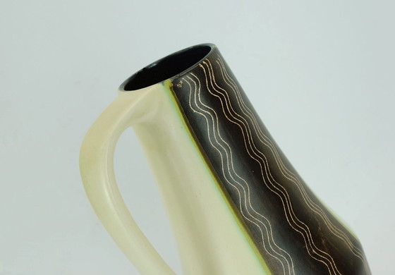 Image 1 of ceramic vase jug vase model no. 232 wave pattern 1950s