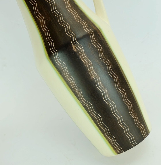 Image 1 of ceramic vase jug vase model no. 232 wave pattern 1950s