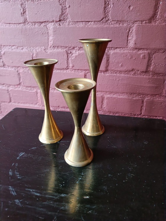 Image 1 of Vintage brass candlesticks set