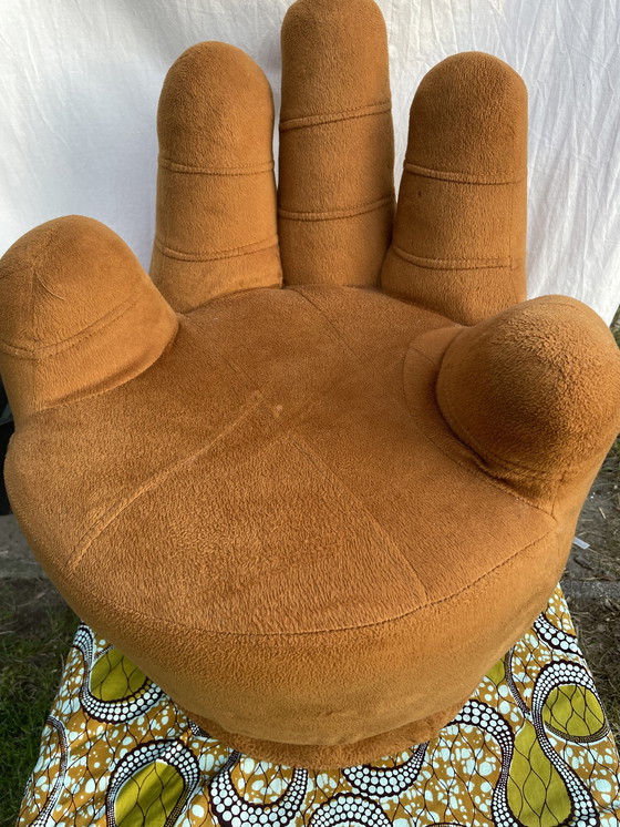 Image 1 of Vintage teddy brown pouf