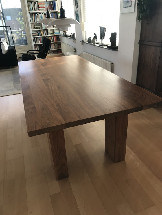 Image 1 of Modern walnut dining table