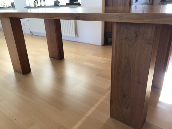 Image 1 of Modern walnut dining table