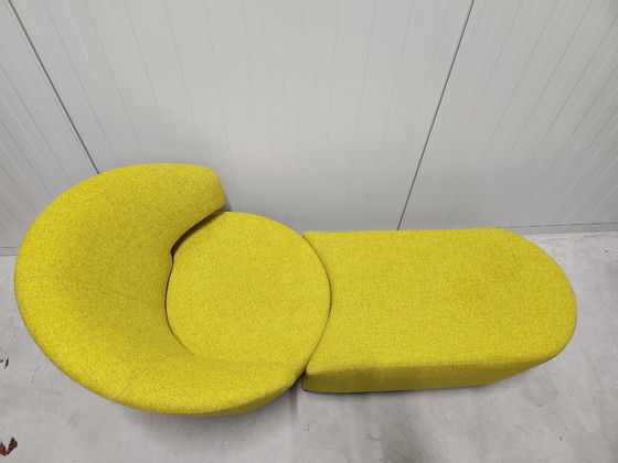 Image 1 of Werther Trick Divina Designer Swivel Chair with Yellow Ottoman