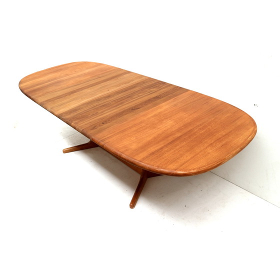 Image 1 of Large XXL vintage Danish design extendable dining table / meeting table designed by Juul Kristensen for Glostrup