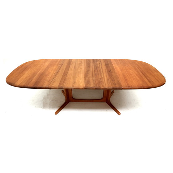 Image 1 of Large XXL vintage Danish design extendable dining table / meeting table designed by Juul Kristensen for Glostrup