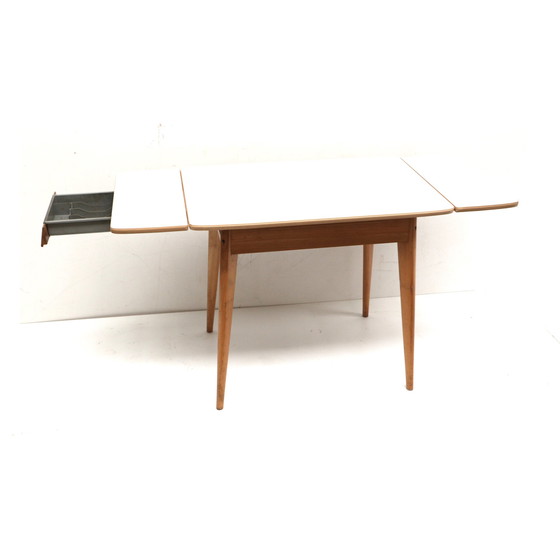 Image 1 of Vintage extendable formica dining table made in the 1950s