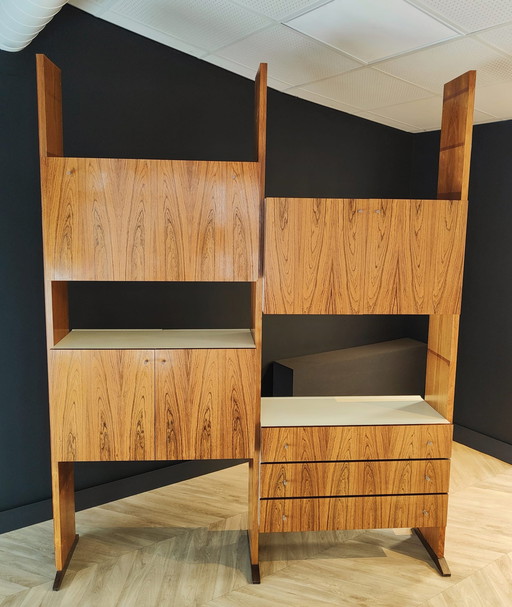 Système mural pallisandre vintage