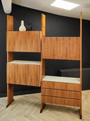 Vintage rosewood wall system