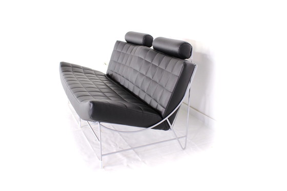 Image 1 of Leolux “Volare” Sofa by Jan Armgardt with quilted leather cushions, as new