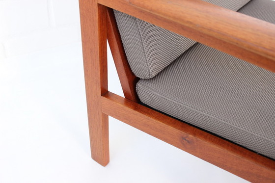 Image 1 of Illum Wikkelsø for Niels Eilersen, 2x Danish "Capella" Teak Lounge Chair + 1x Stool